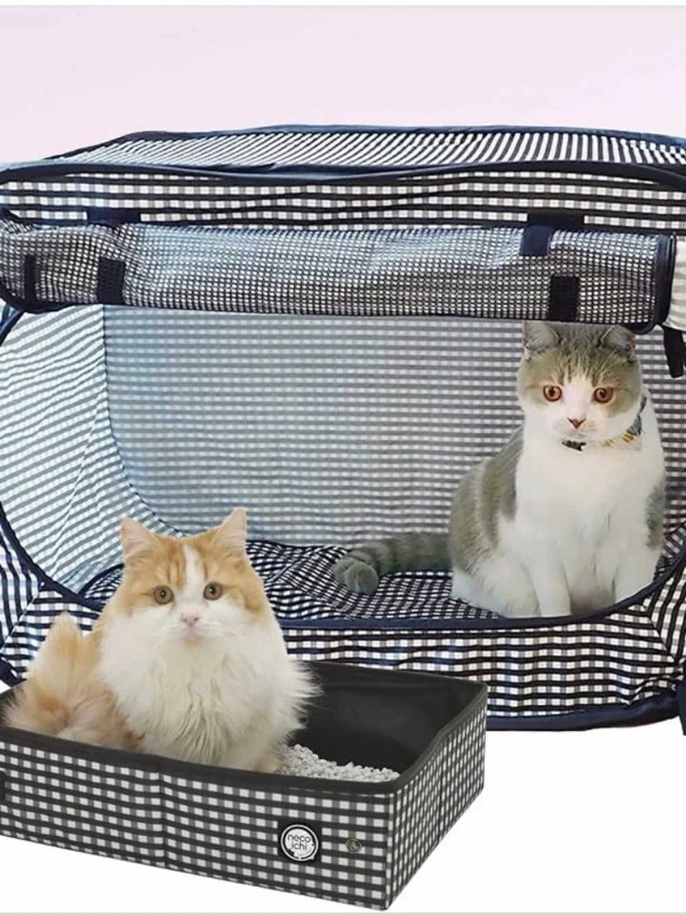 PET | pop up travel crate with collapsible litter box